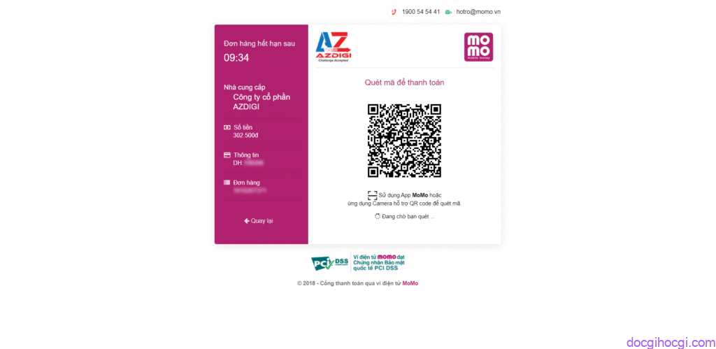 Cách mua tên miền website - Quét mã QR