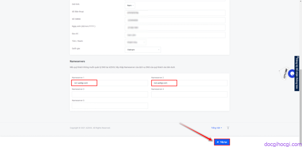 Cách mua tên miền website - Nameservers